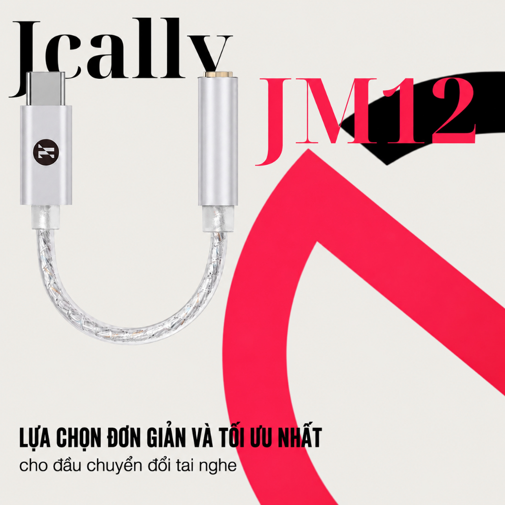 [NEW]  JCally JM12 Dongle DAC/AMP Đầu chuyển tai nghe Type C to 3.5mm | QMTECH STORE