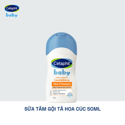[GIFT] Sữa tắm gội hoa cúc dịu lành cho bé Cetaphil Baby Wash & Shampoo with Organic Calendula 50ml