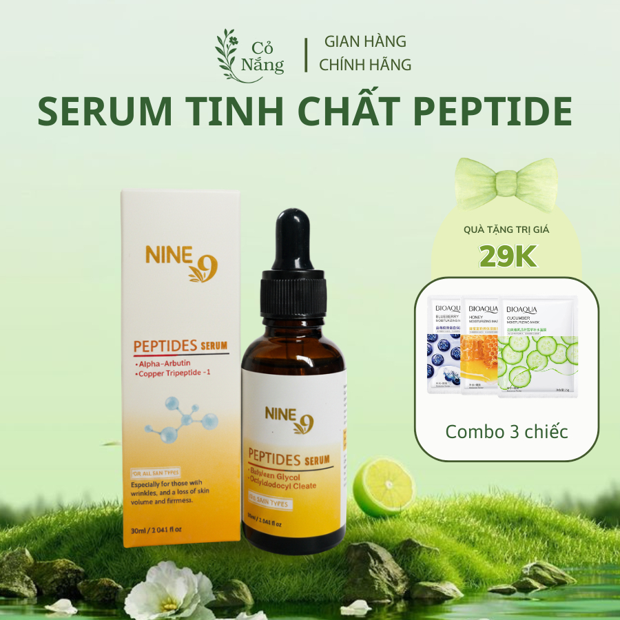 SERUM CẤP ẨM PHỤC HỒI DA PEPTIDE & NIACINAMIDE Nine9– DƯỠNG ẨM SÂU, SÁNG DA, CHỐNG LÃO HÓA
