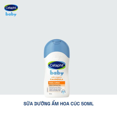 [GIFT] Sữa dưỡng ẩm hoa cúc dịu lành hằng ngày cho bé Cetaphil Baby Daily Lotion with Organic Calendula 50ml