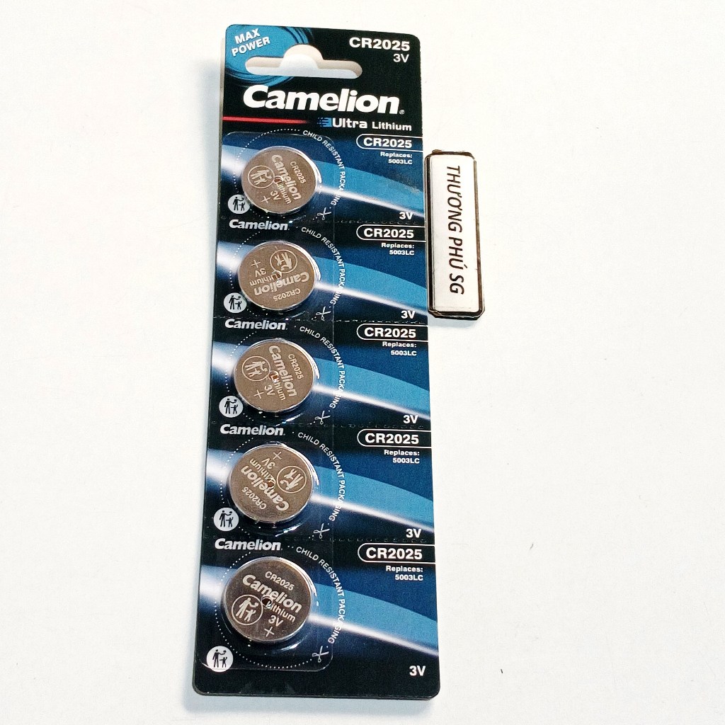 Pin 3V 2025, CR2025, DL2025, ECR2025, BR2025 - Pin Camelion chính hãng / Giá bán 1 Vĩ (5 Viên)