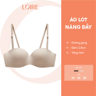 [ÁO LÓT MẶC ÁO DÀI]Áo Lót Nâng Ngực Không Gọng Đệm 2.5cm Chất Su Đúc Mềm Mịn Loirechic BRNC148