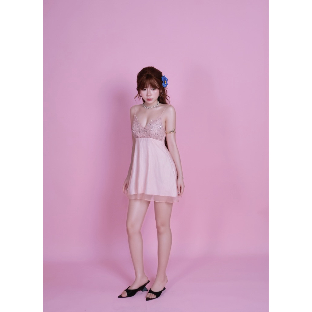 ETOILE DRESS - TheDAWN | Đầm tơ dây phối kim sa - BST FIRST LIGHT