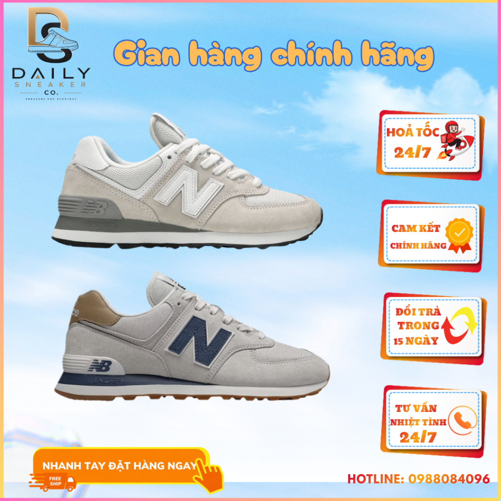 [𝙎𝘼𝙇𝙀 Chính Hãng] Giày_Newbalance 574 Đủ Các Phối Màu Basic, Giày NB574 Chính Hãng Cực Êm ÁI Full Bo
