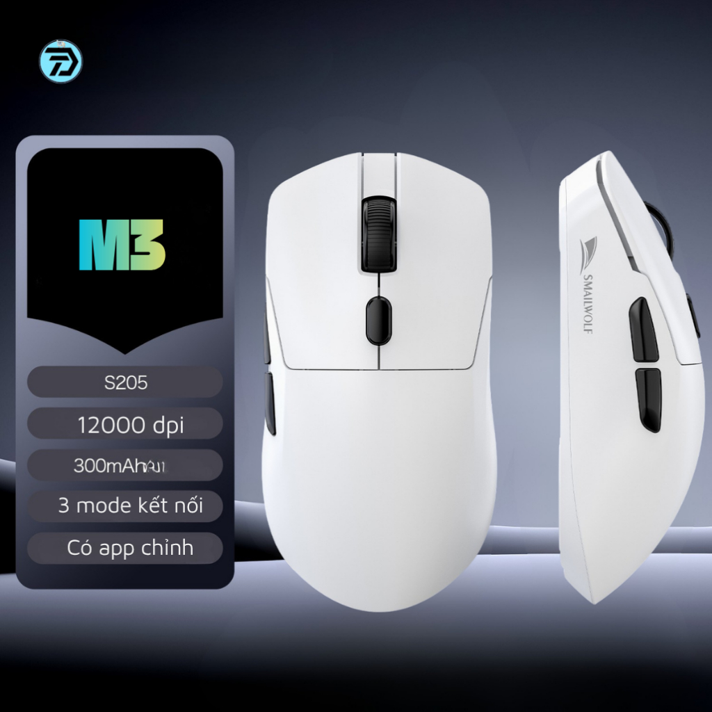 [Trần Đạt Computer]  Chuột Gaming Smailwolf M3 Đốc Sạc Wireless 3 Mode - LED RGB - 12000 DPI - Chơi Game FPS Văn Phòng | BigBuy360 - bigbuy360.vn