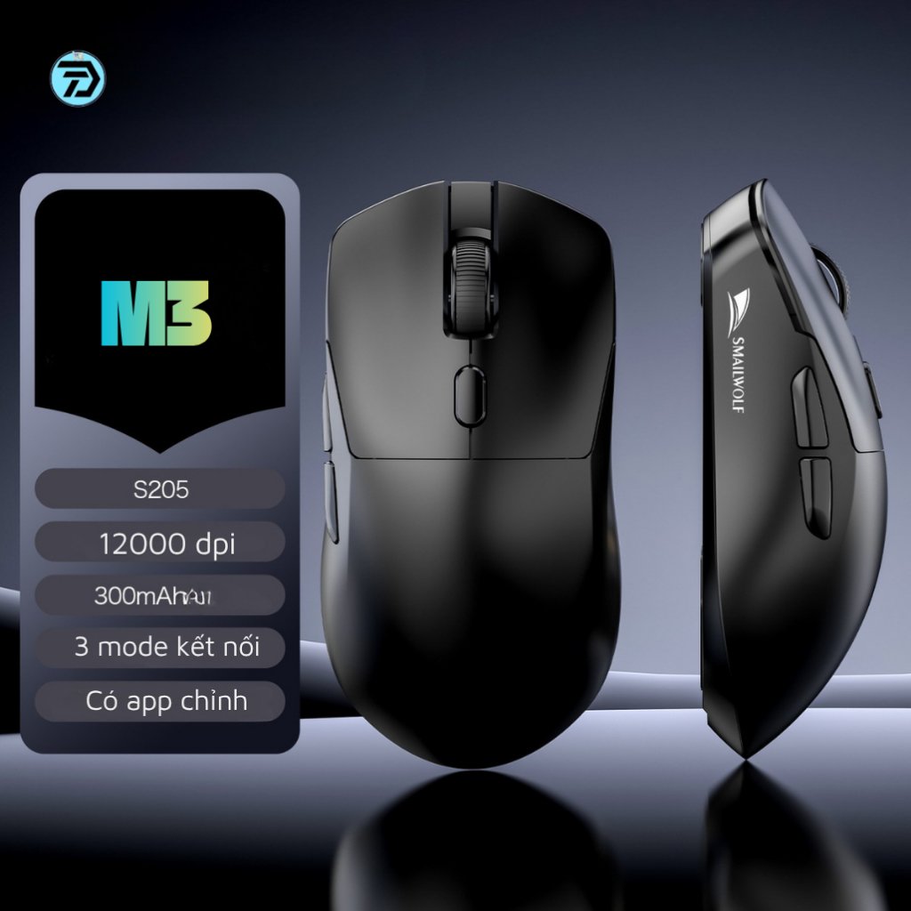 [Trần Đạt Computer]  Chuột Gaming Smailwolf M3 Đốc Sạc Wireless 3 Mode - LED RGB - 12000 DPI - Chơi Game FPS Văn Phòng | BigBuy360 - bigbuy360.vn