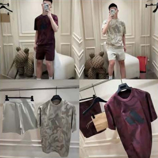 Bộ cộc trắng kem đỏ mận bò sữa chất cotton in 2 mặt dành cho nam nữ from unisex 2025