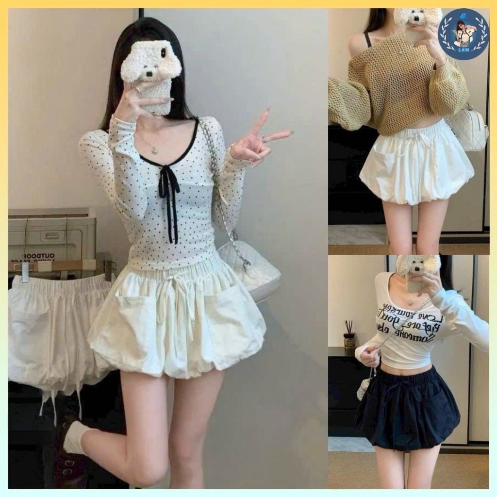 💥[Q105] Chân váy XÒE BÍ NGÔ phối TÚI HỘP có lót trong dáng ngắn xinh xắn - L2M
