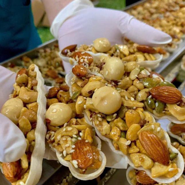 BÁNH THUYỀN MIX HẠT MACA TÚI 500GR 1KG LOẠI 1