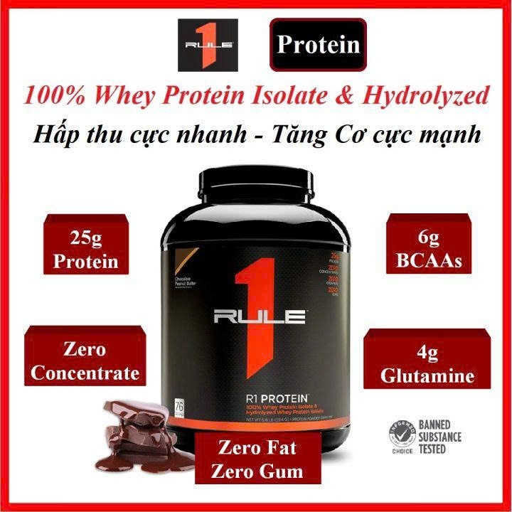 Bột Sữa Protein Rule 1 Whey Protein - Shop Đô Con