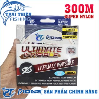 Dây Cước Câu Cá Pioneer Ultimate Invisible 300m Chính Hãng Cước Trong Suốt Siêu Bền 12LB-40LB