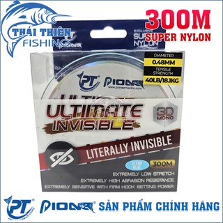 Dây Cước Câu Cá Pioneer Ultimate Invisible 300m Chính Hãng Cước Trong Suốt Siêu Bền 12LB-40LB