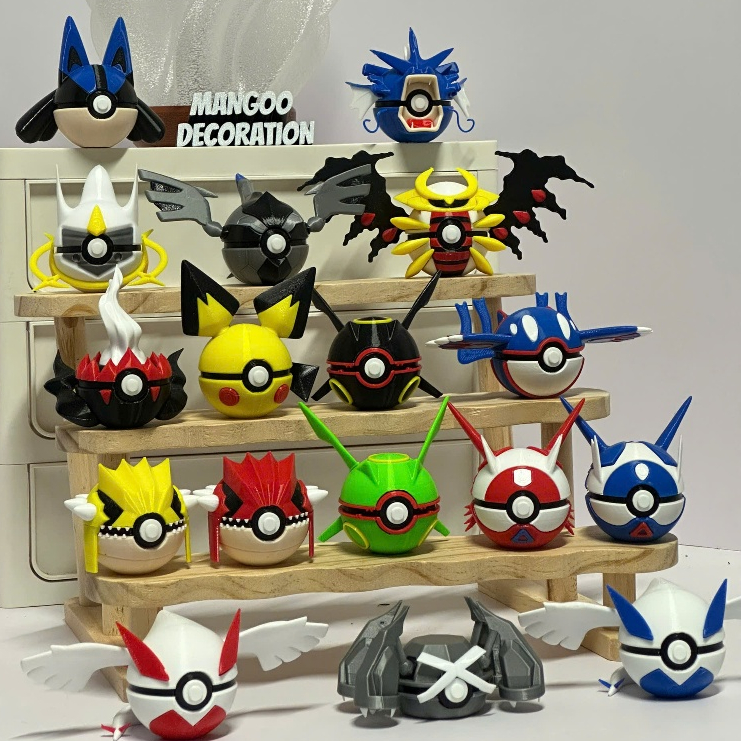 Pokemon - Mô hình Pokeball mini - Rayquaza - Kyogre - Groudon - Lugia - Latias - Latios - Lucario