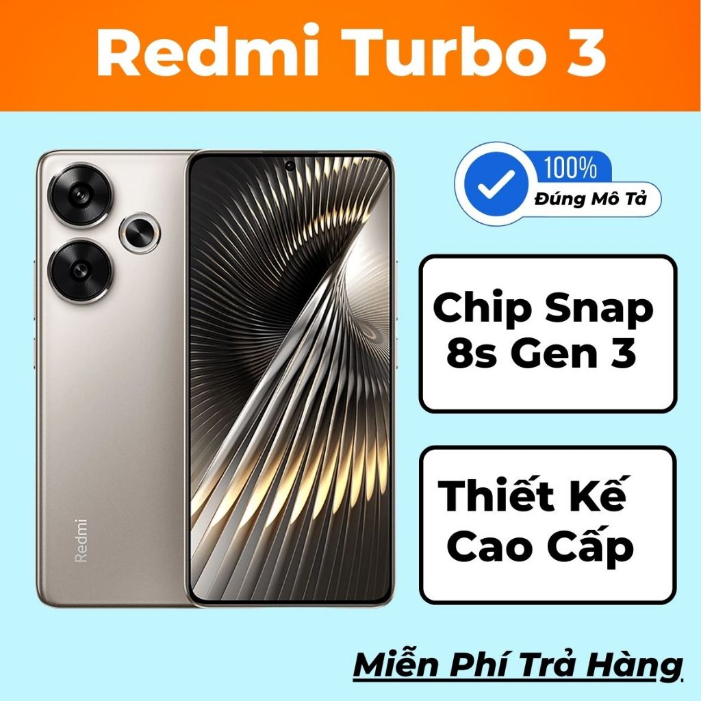 Điện Thoại Xiaomi Redmi Turbo 3 - Chip Snapdragon 8s Gen 3 - Màn Hình Oled 120Hz