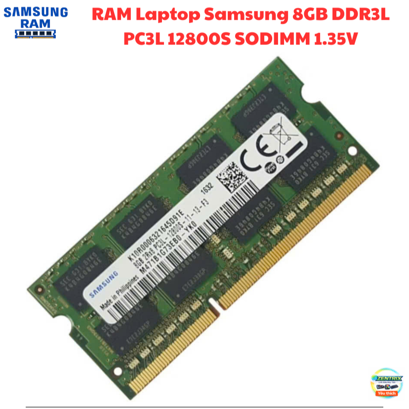 RAM Laptop Samsung 8GB DDR3L Bus 1600 PC3L SODIMM 1.35V Cho i3 i5 i7 Gen 3 4 5 - Bảo hành 12 tháng