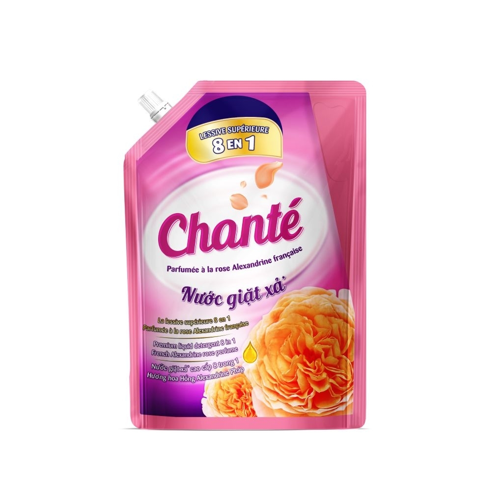 Nước giặt xả Chante hoa mẫu đơn, 3.05kg
