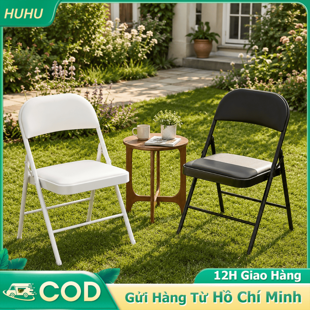 HUHU Ghế Gấp Gọn Ngoài Trời Ghế Văn Phòng Chống Thấm Nước Đệm Da Chắc Chắn Dễ Mang Theo | BigBuy360 - bigbuy360.vn