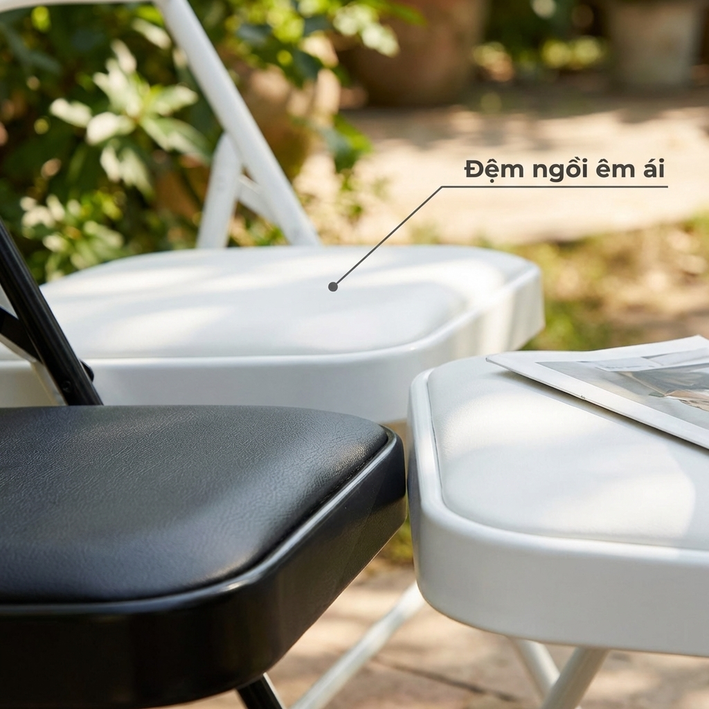 HUHU Ghế Gấp Gọn Ngoài Trời Ghế Văn Phòng Chống Thấm Nước Đệm Da Chắc Chắn Dễ Mang Theo | BigBuy360 - bigbuy360.vn