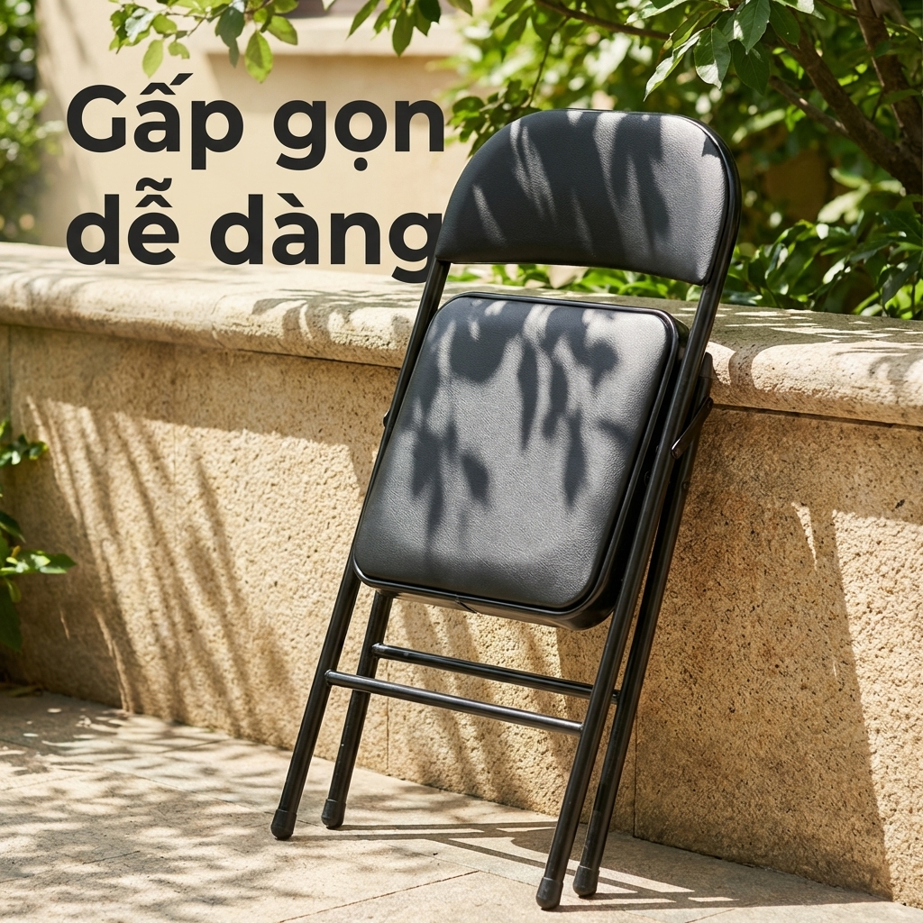 HUHU Ghế Gấp Gọn Ngoài Trời Ghế Văn Phòng Chống Thấm Nước Đệm Da Chắc Chắn Dễ Mang Theo | BigBuy360 - bigbuy360.vn