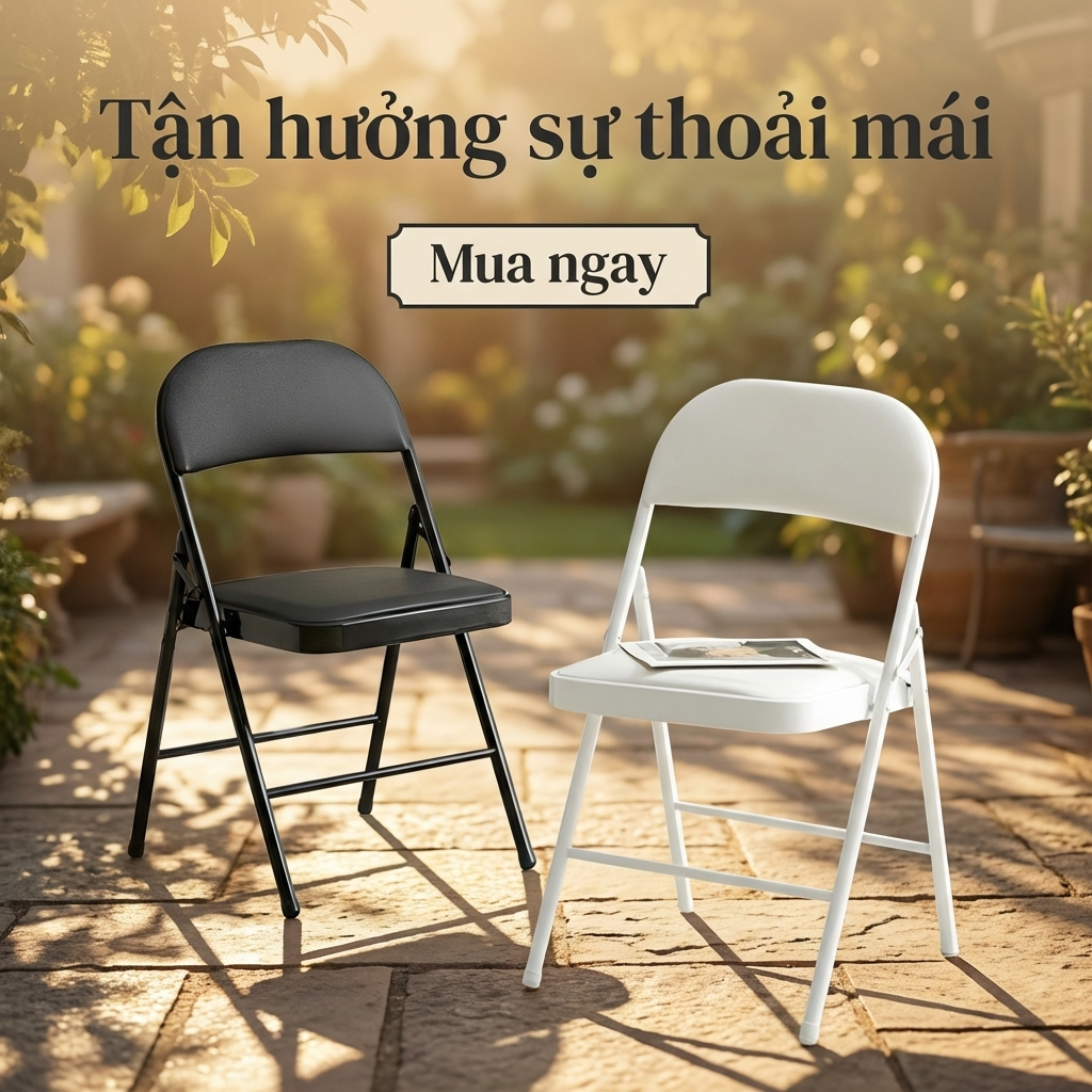 HUHU Ghế Gấp Gọn Ngoài Trời Ghế Văn Phòng Chống Thấm Nước Đệm Da Chắc Chắn Dễ Mang Theo | BigBuy360 - bigbuy360.vn