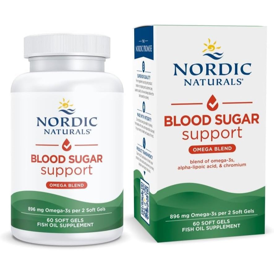 Omega-3 Nordic Naturals Blood Sugar Support  Hỗ Trợ Tim Mạch Não Bộ Mắt cho người tiểu đường và khán