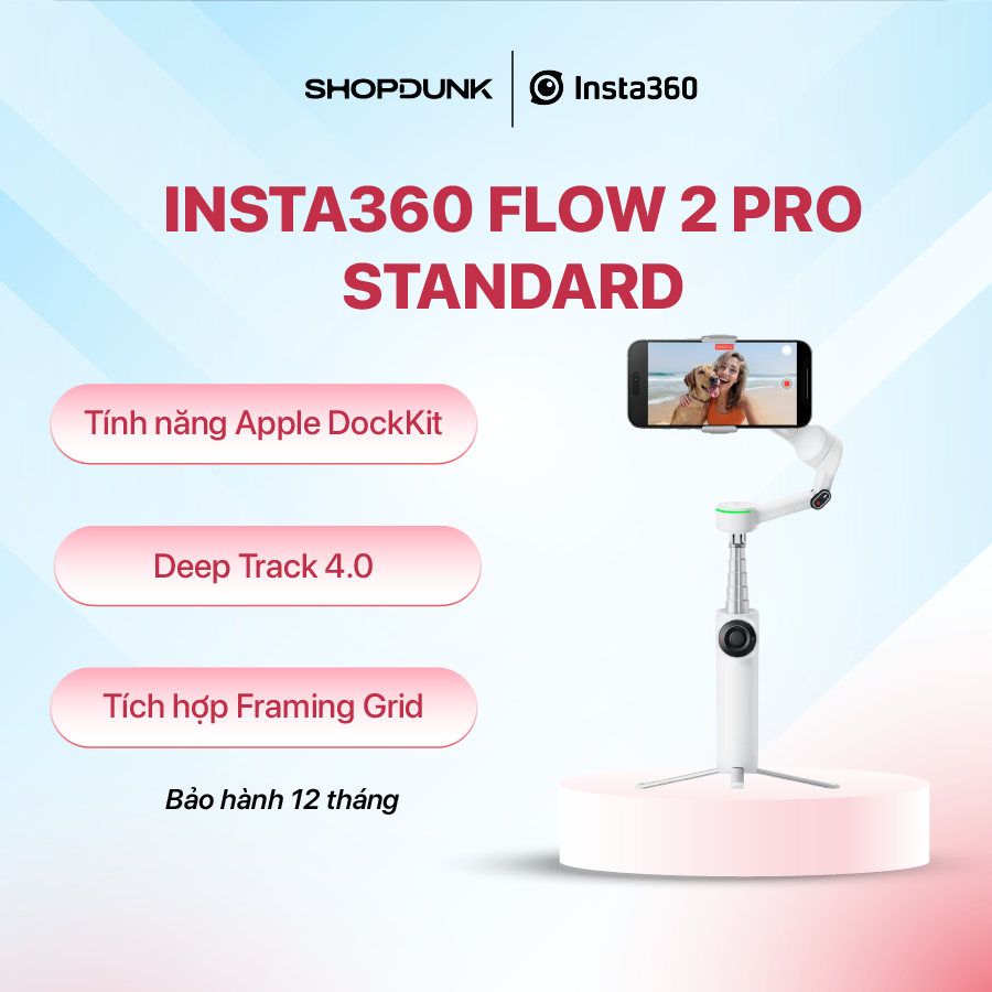 Gimbal Chống Rung Điện Thoại Insta360 Flow 2 Pro Standard Chính Hãng