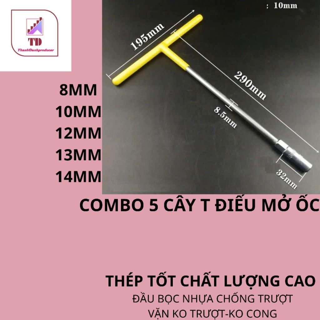 COMBO  5 ĐIẾU T VẶN ỐC . ĐIẾU LỤC GIÁC T VẶN. T MỞ ỐC. T LỤC GIÁC. T MỞ KHÓA. T ĐIẾU.  T ĐIẾU LỤC GI