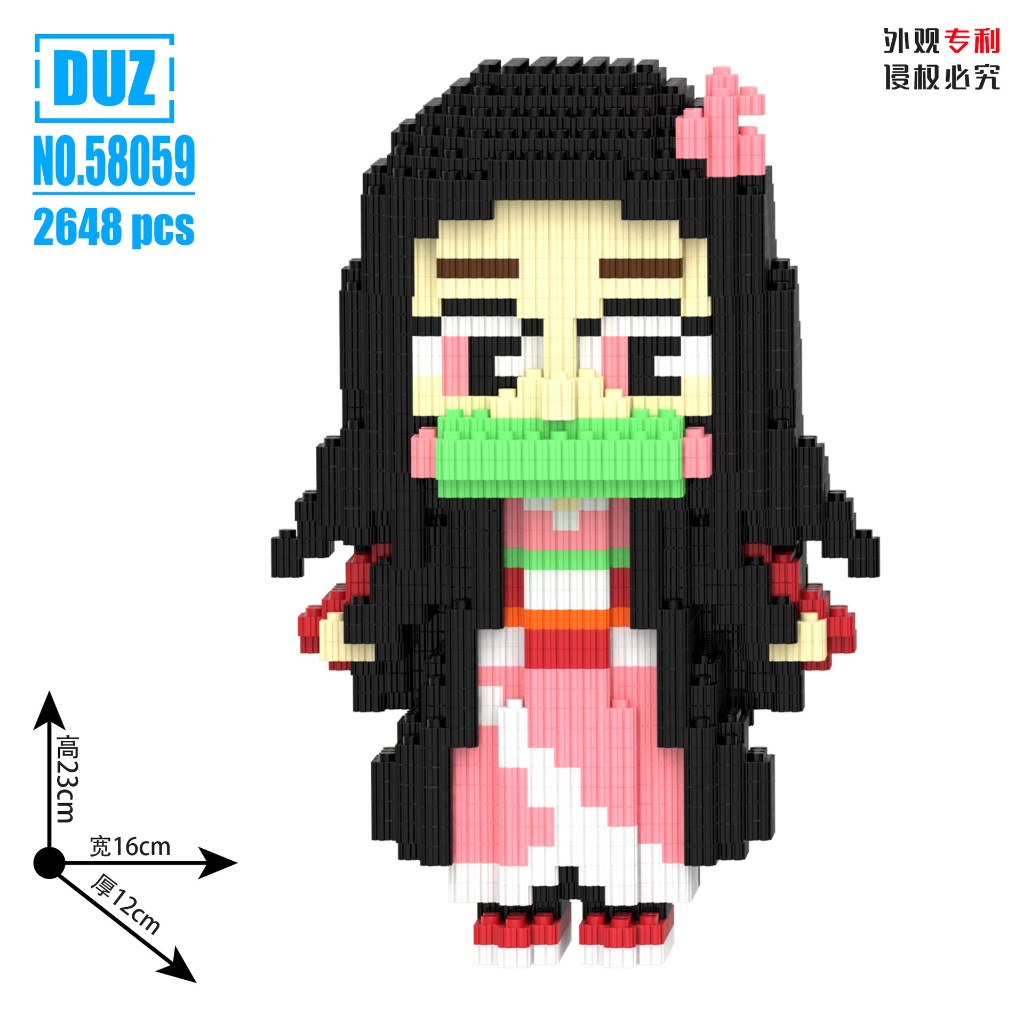 Mô Hình Lắp Ráp Lego Mini Demon Slayer Kimetsu no Yaiba Anime Siêu Dễ Thương