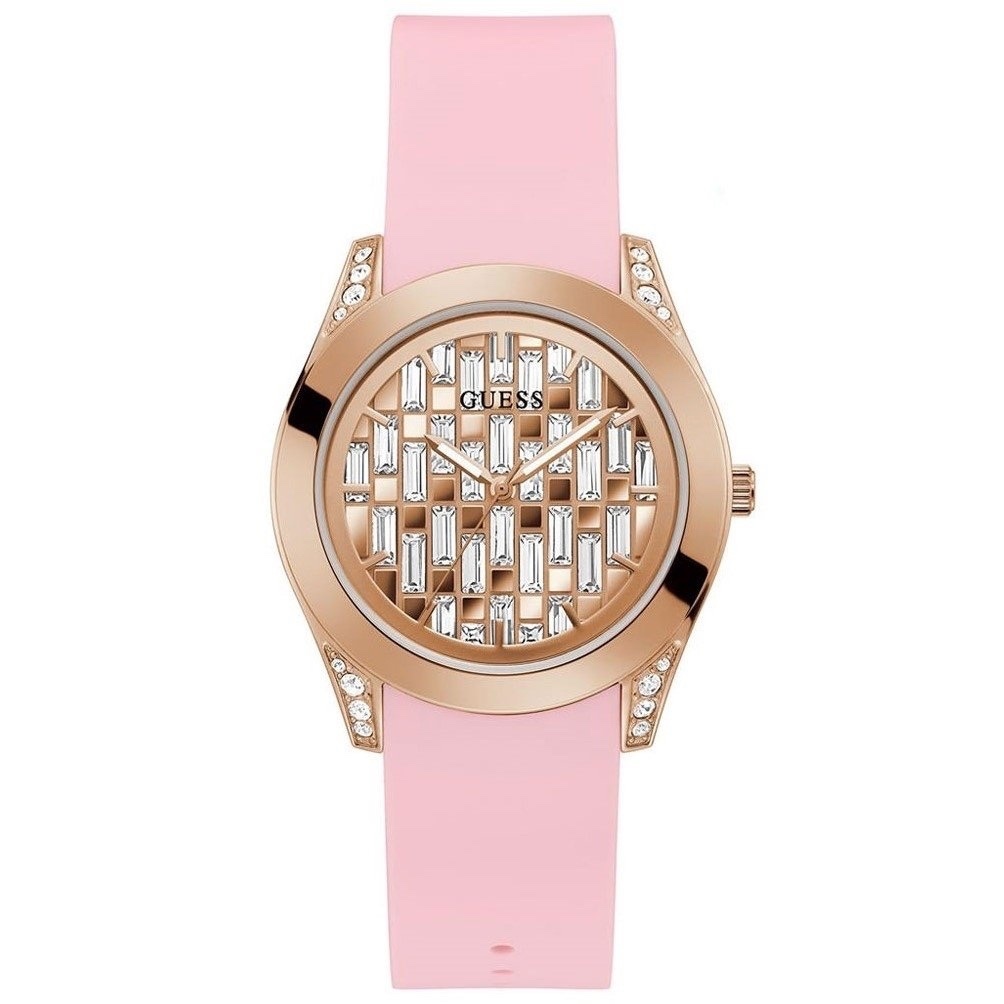 Đồng hồ đeo tay nữ dây silicon cao cấp chống nước Guess GW0109L2 size 39mm fullbox