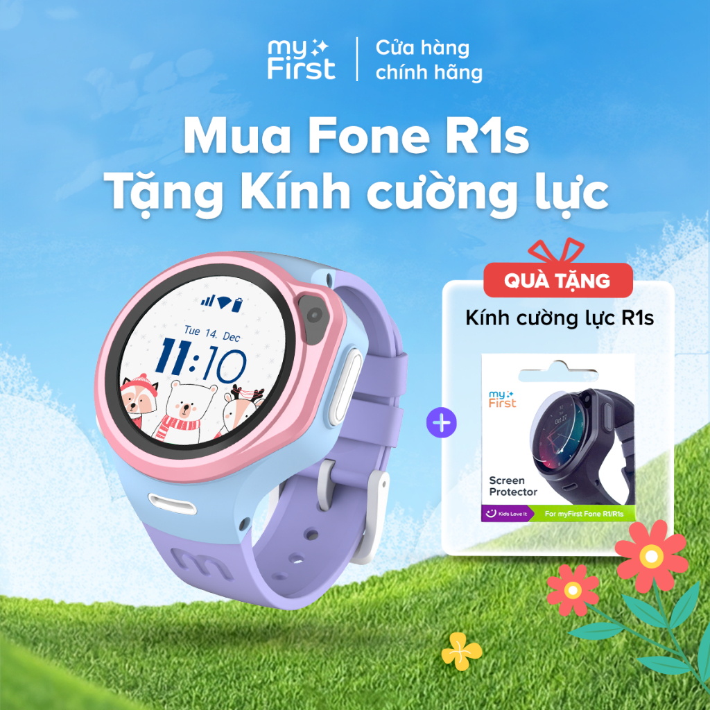 Đồng hồ thông minh myFirst Fone R1s Gọi Video 4G|Đo Nhịp Tim | Định Vị GPS |Chống nước