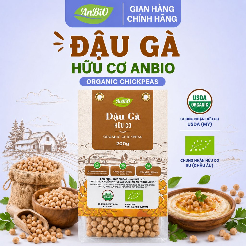 [ AnBiO ] Đậu Gà Hữu Cơ ANBIO - Chứng nhận hữu cơ USDA & EU