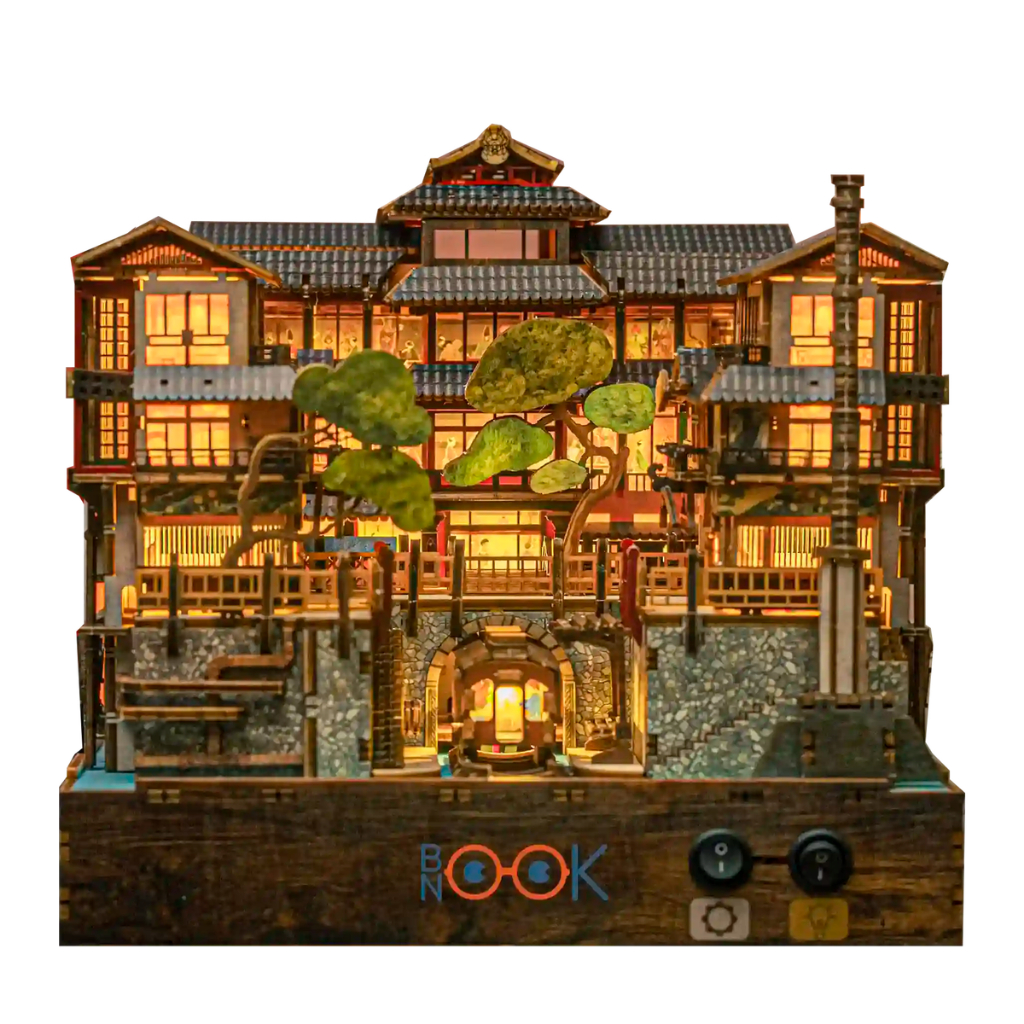 [ Hàng Cao Cấp ] Book Nook Ginzan Onsen Nhật Bản DIY – Mô Hình 3D Có Đèn LED Trang Trí Kệ Sách