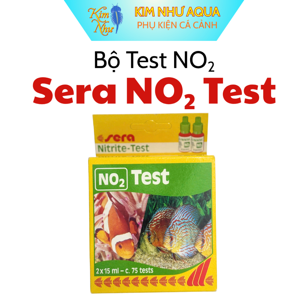 Sera NO2 Test | Bộ Theo Dõi NO2 Cho Hồ Cá Cảnh, Hồ Thuỷ Sinh
