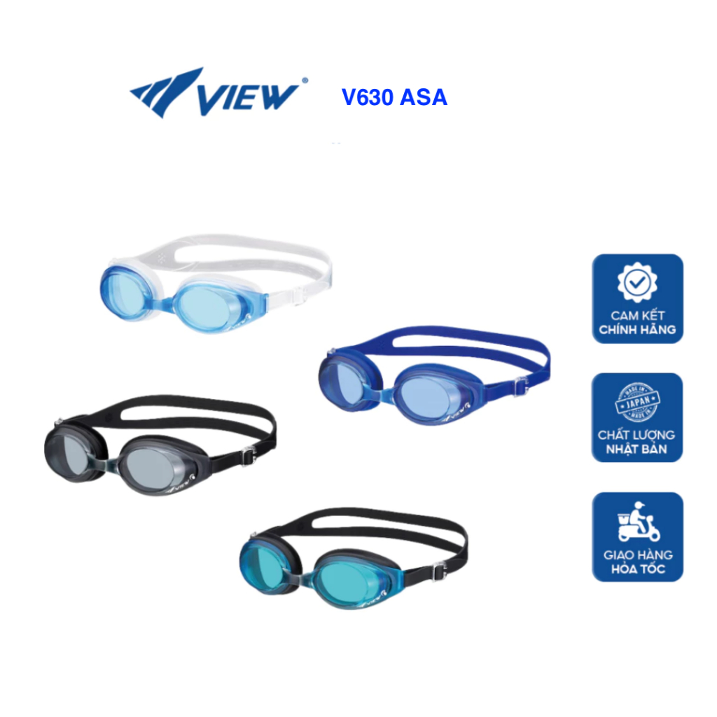 Kính Bơi VIEW V630ASA / V550 Nhật Bản Chính Hãng – Chống Mờ, Chống UV