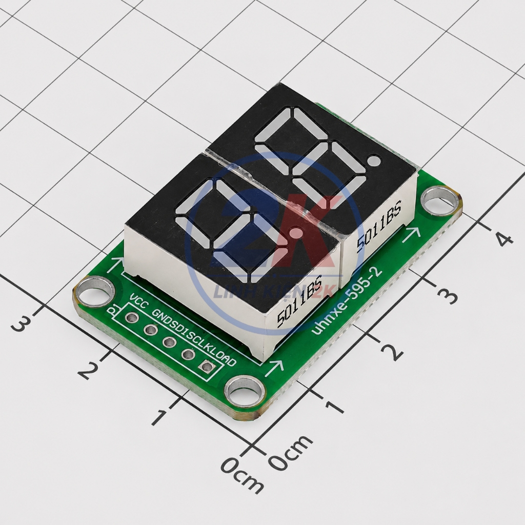Mạch LED 7 Đoạn 2 Số 0.5inch 74HC595