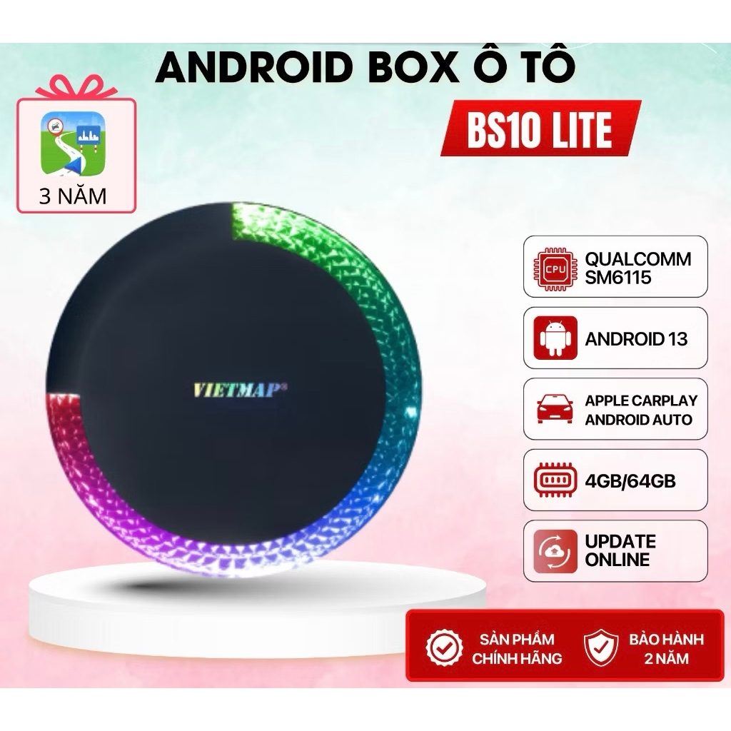 Android Box Ô Tô VIETMAP BS10 Lite (4-64)