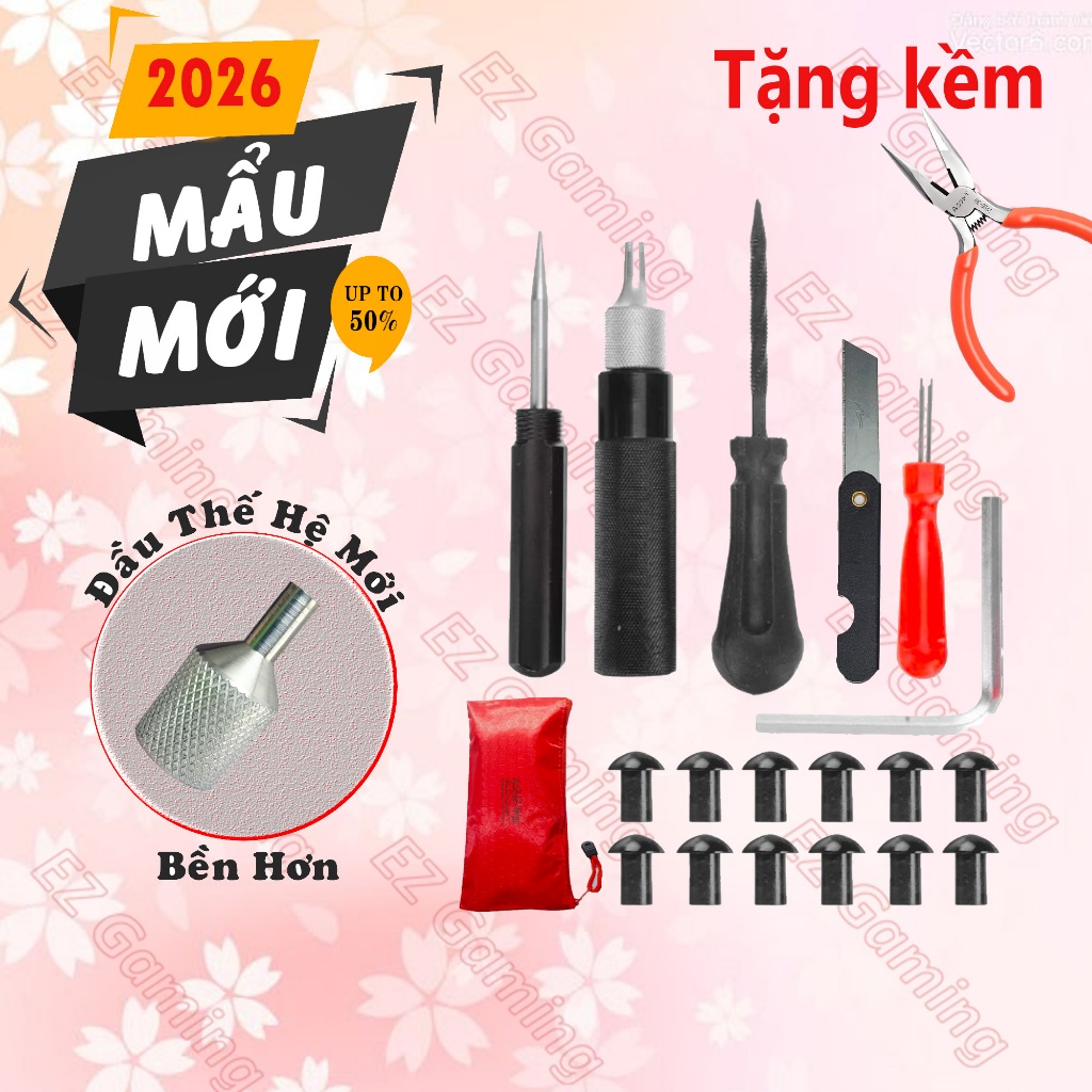Bộ Vá Vỏ Xe Không Ruột EZ-Trips, Bộ Vá Lốp Nấm, sử dụng nhanh chóng, nhỏ gọn dễ dàng mang theo trong