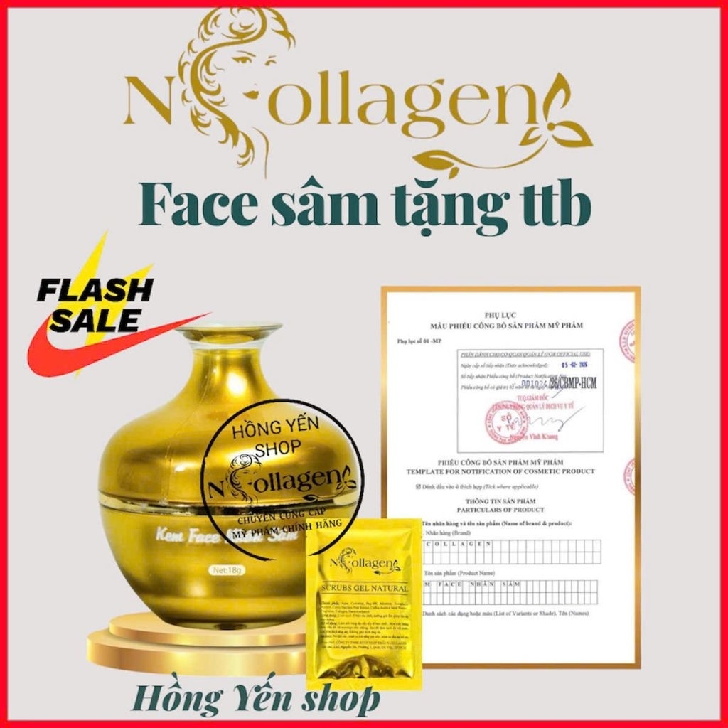 kem sâm ncollagen tặng tẩy tế bào
