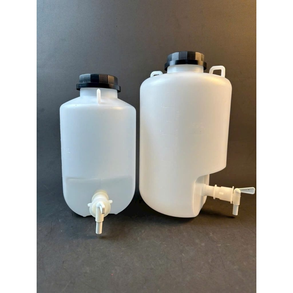 Bình nhựa HDPE có vòi đựng nước cất, chia vạch 5 lít, 10 lít