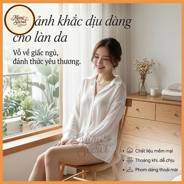 Áo Sơ Mi Ngủ Voan 5015