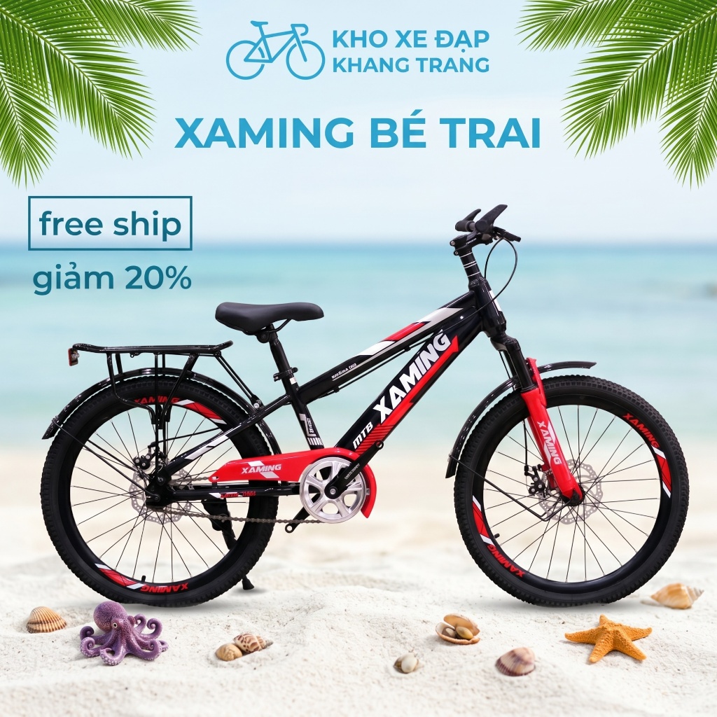 Xe Đạp Thể Thao XAMING 20inch - 22inch - 24inch - 26inch  - Tích Hợp Baga, Chắn Bùn, Phanh Đĩa Cơ 1m