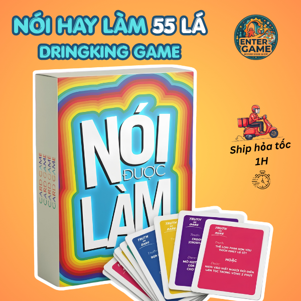 Bộ bài lói hay lèm, bộ bài chơi với bạn bè drinking game cho bạn bè hài hước 55 lá