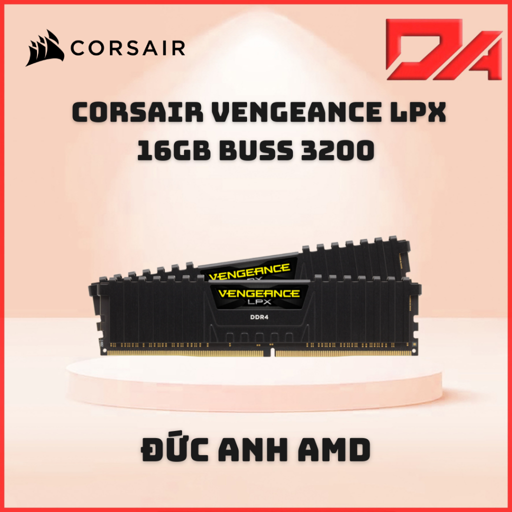 [ĐỨC ANH PC] Ram DDR4 Corsair Vengeance LPX 16GB buss 3200 - Bảo Hành 36 Tháng