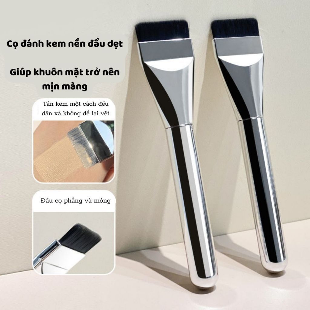 Cọ Tán Kem Nền, Cọ Dẹt Tán Nền Cọ Quét Nền, Lông Cọ Mềm Mại Tráng Gương Cực Sang