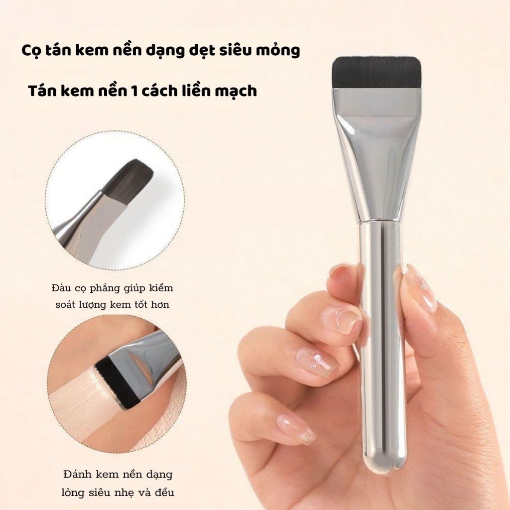 Cọ Tán Kem Nền, Cọ Dẹt Tán Nền Cọ Quét Nền, Lông Cọ Mềm Mại Tráng Gương