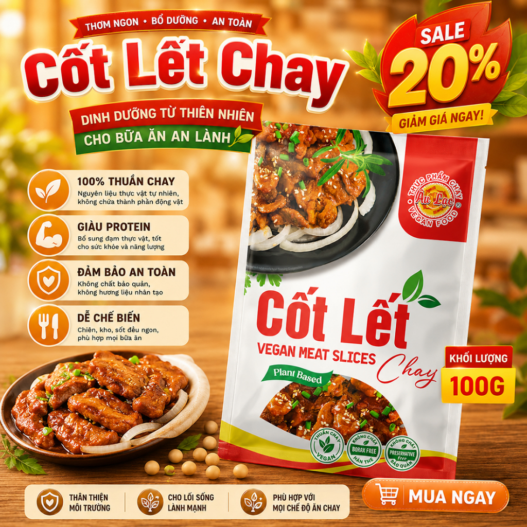 Cốt Lết Chay 100g _ Thực Phẩm Chay Cao Cấp_ BT Mart_99