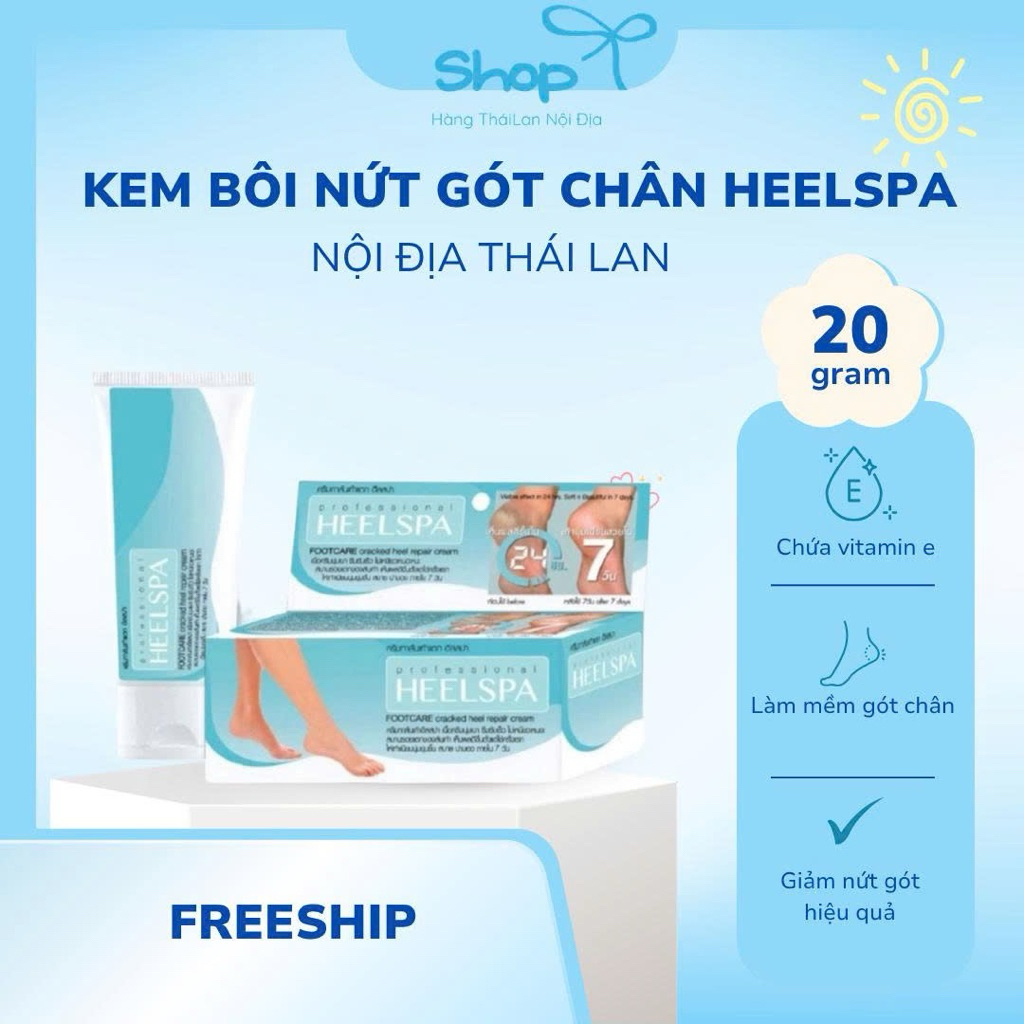 Kem nứt gót chân nội địa Thái Lan Heelspa giúp gót chân mịn màng