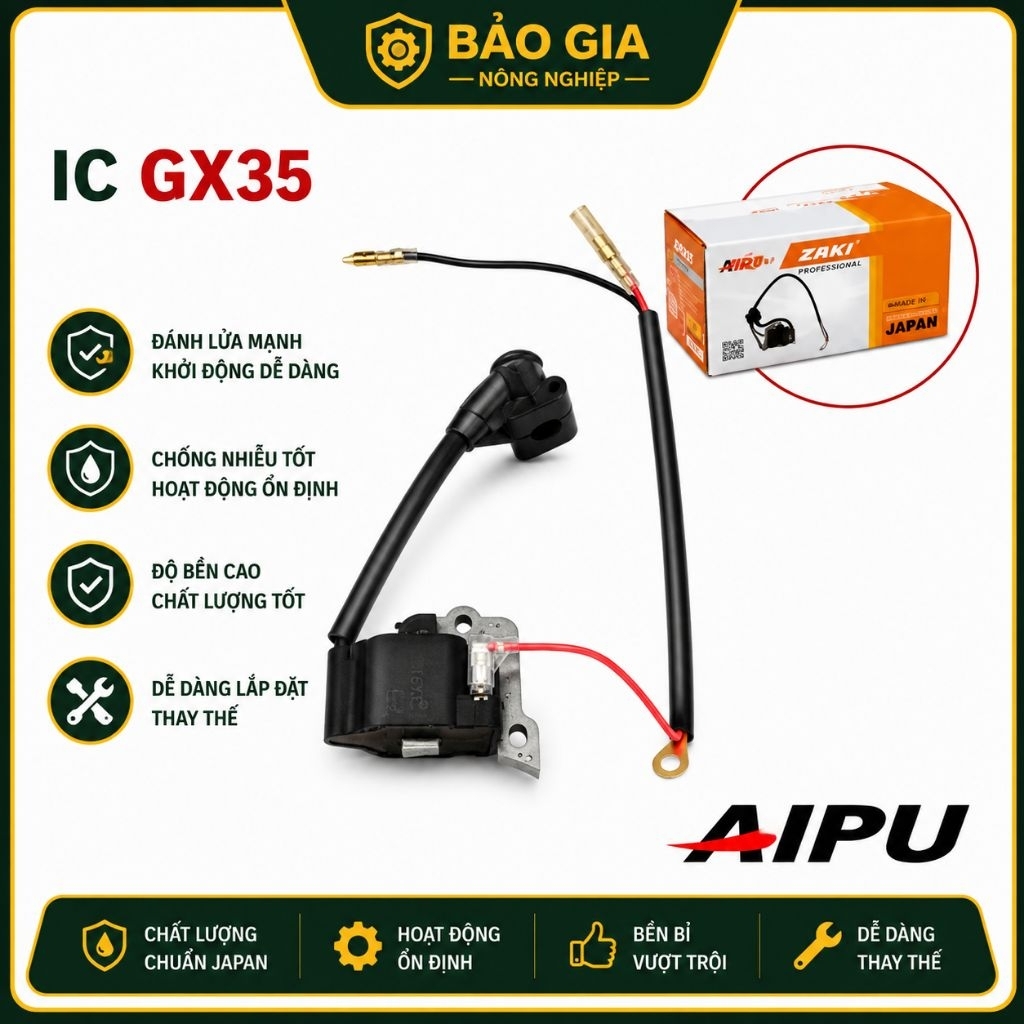Mobin Đánh Lửa Máy Cắt Cỏ 4 Thì, Cuộn Điện Động Cơ[ GX35 ], IC Lửa Động Cơ[ Honda ]4 Thì GX35