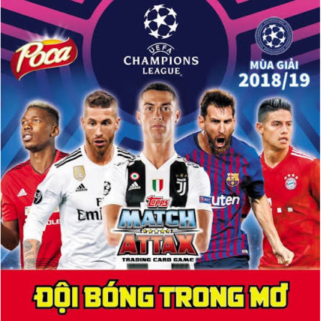 Thẻ cầu thủ Poca match attax mùa 2018/2019