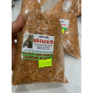 Túi Muối ô mai bà thu 500g Tem mới và tem cũ